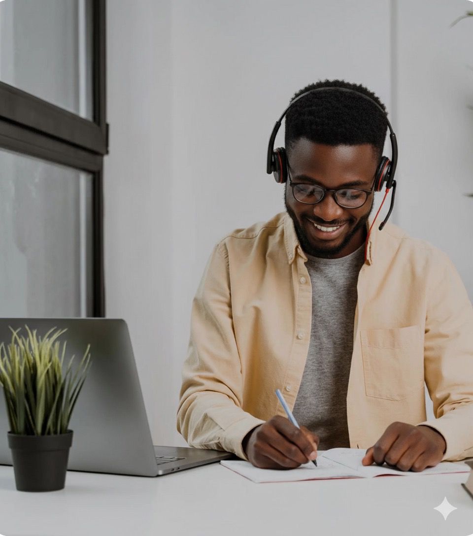 Professional with laptop